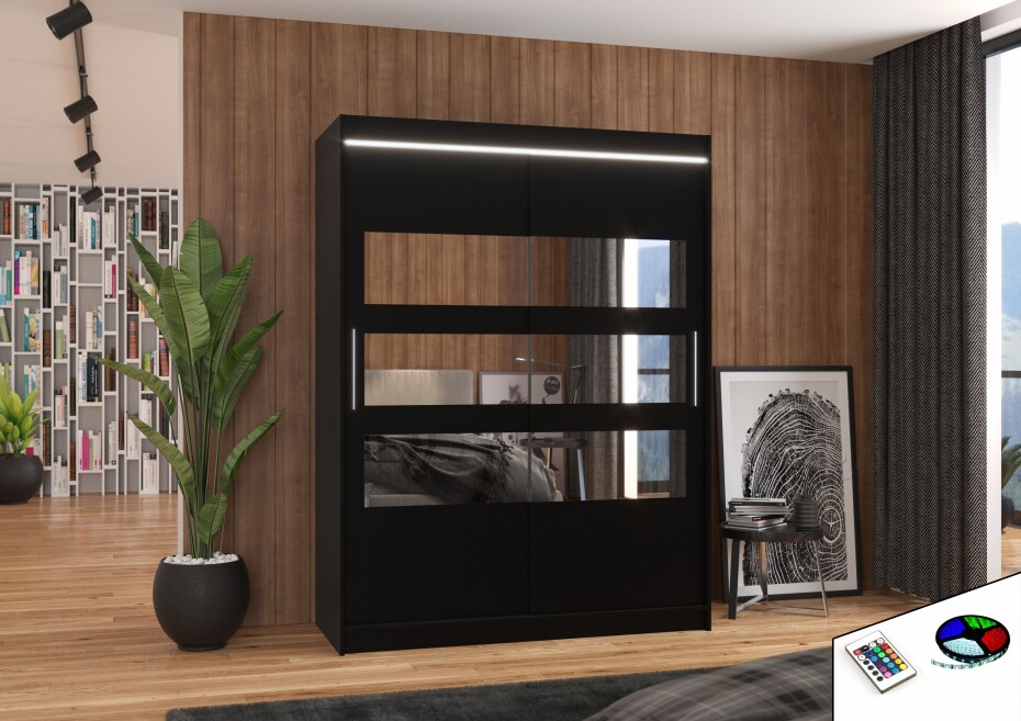 ArtAdrk Šatní skříň FLORENTO | 150 cm Barva: Bílá - main (7)