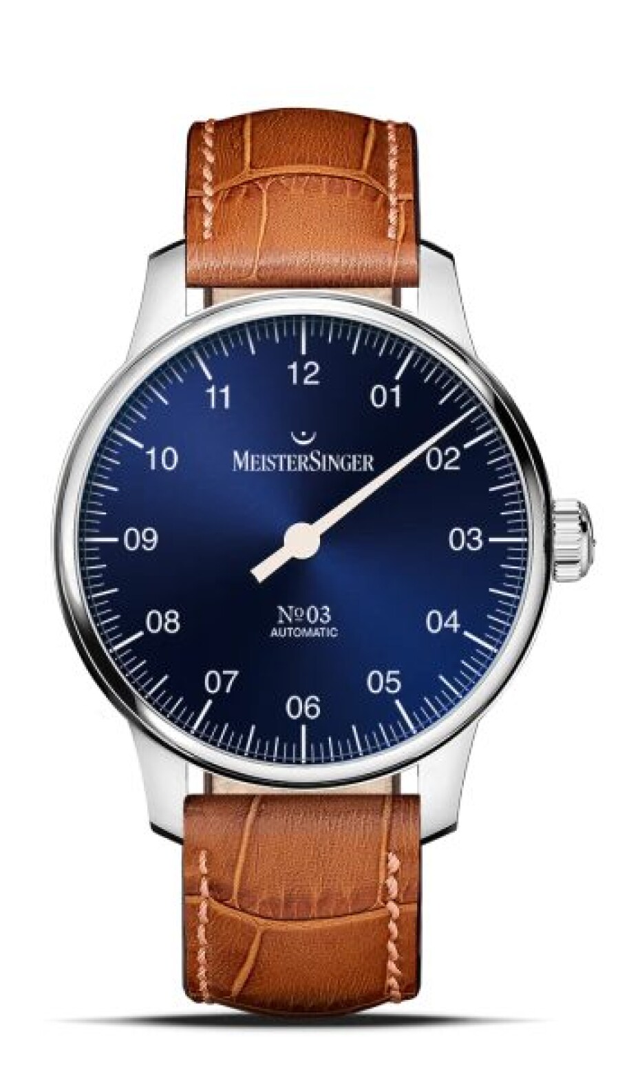 MeisterSinger N°03 38mm BM9908 - Světle hnědý vintage řemínek - main (1)