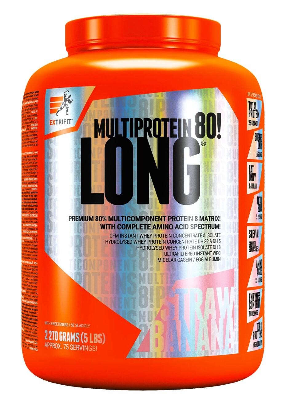 Extrifit Long 80 Multiprotein 2270 g cookies & cream - main (0)