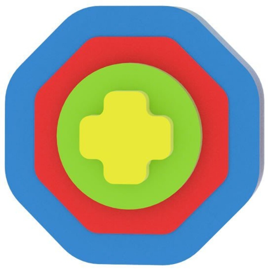 Moje první puzzle - Tvary osmiúhelník/modrá - main (0)