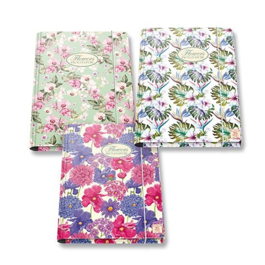 3chlopňové desky Pigna Nature Flowers A4, mix motivů - main (0)