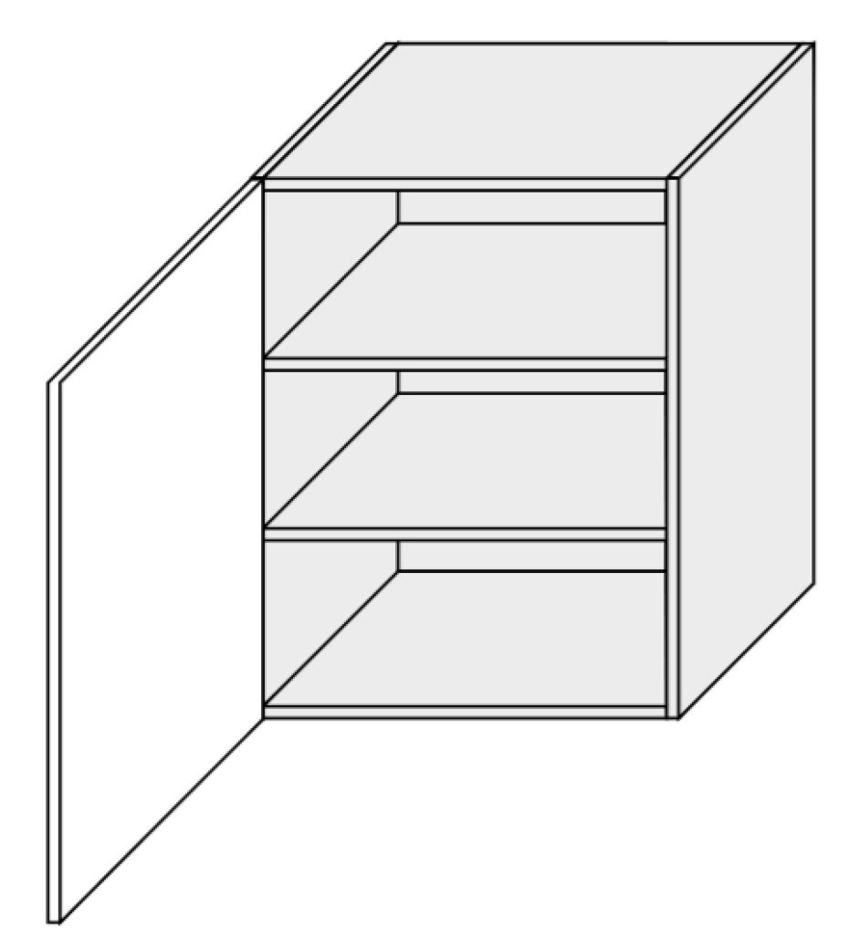 ArtExt Kuchyňská skříňka horní, W2 / 50 Amaro Barva korpusu: Grey - main (1)