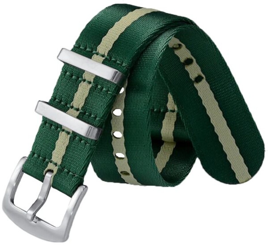 Řemínek NATO Sports zelený, pískový proužek 20 mm - 20 mm - main (0)