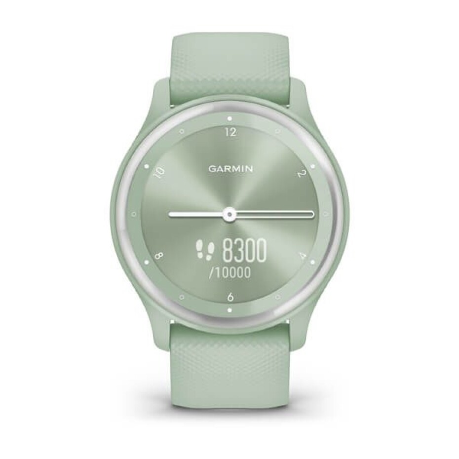 Garmin vívomove Sport Silver/Cool Mint Silicone Band - 010-02566-03 - main (3)