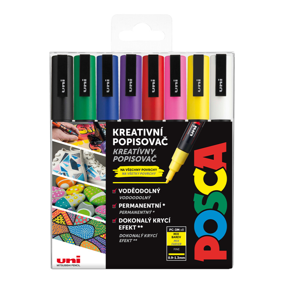 Posca Sada akrylových popisovačů 0,9-1,3 mm - základní barvy 8 ks - main (0)