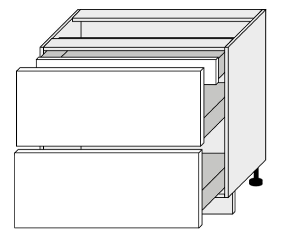 ArtExt Kuchyňská skříňka spodní, D2A / 90 / 1A Forli Barva korpusu: Grey - main (1)