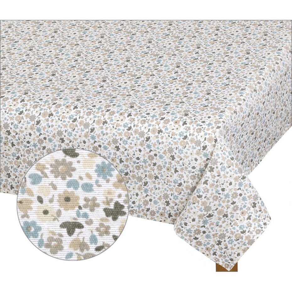 Bellatex Ubrus EMA Kvítek béžovomodrá, 70 x 70 cm - main (1)