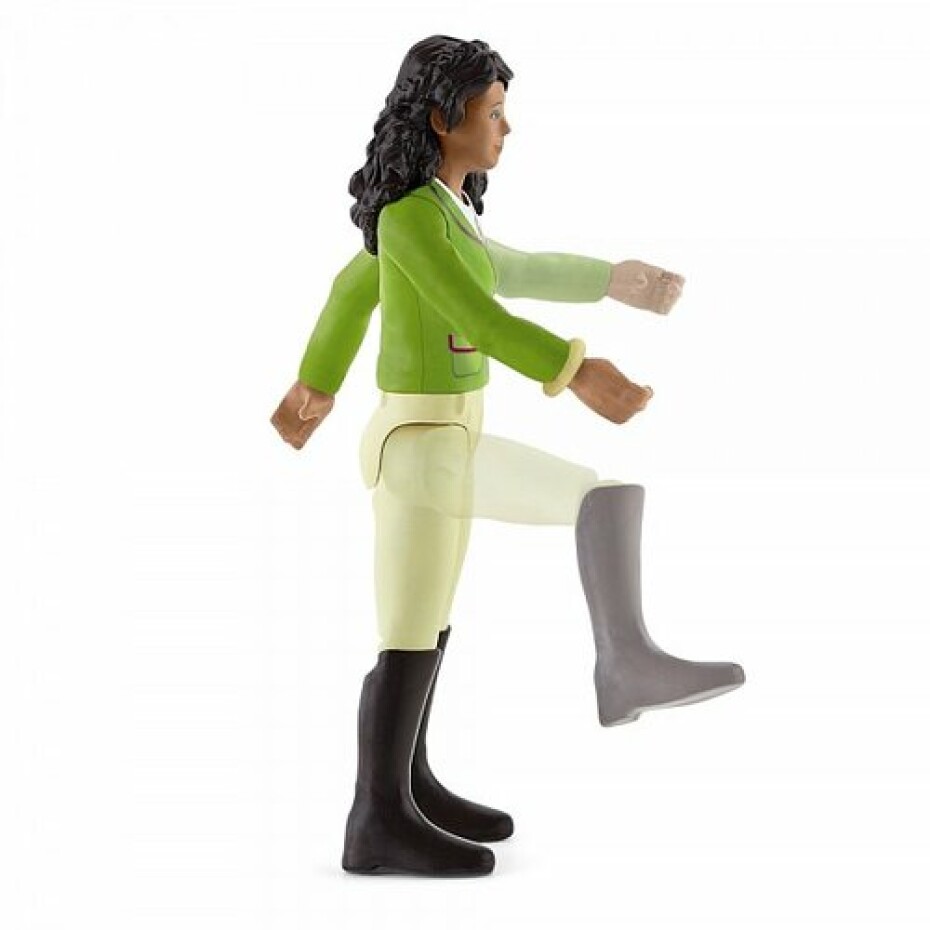 Schleich 42542 Černovláska Sarah s pohyblivými klouby na koni Mystery - main (2)