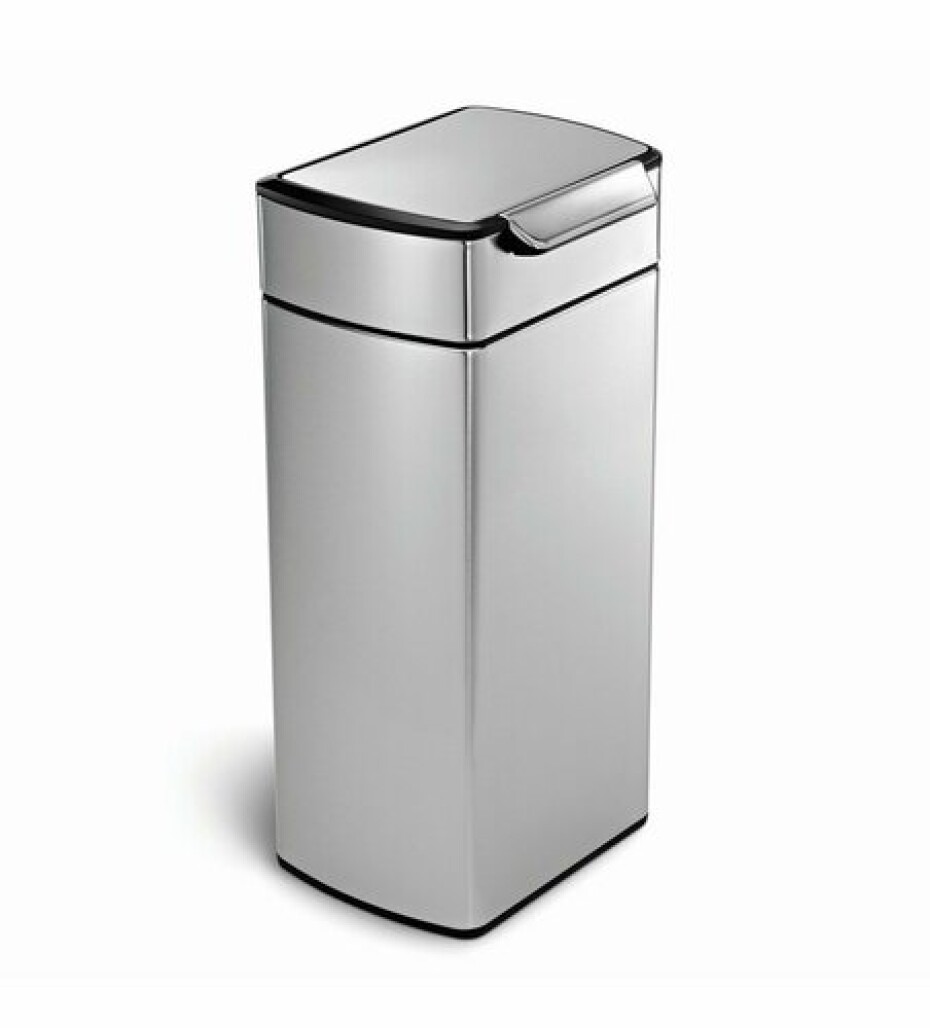 Dotykový odpadkový koš Simplehuman – 30 l, hranatý, matná nerez ocel, FPP - main (0)