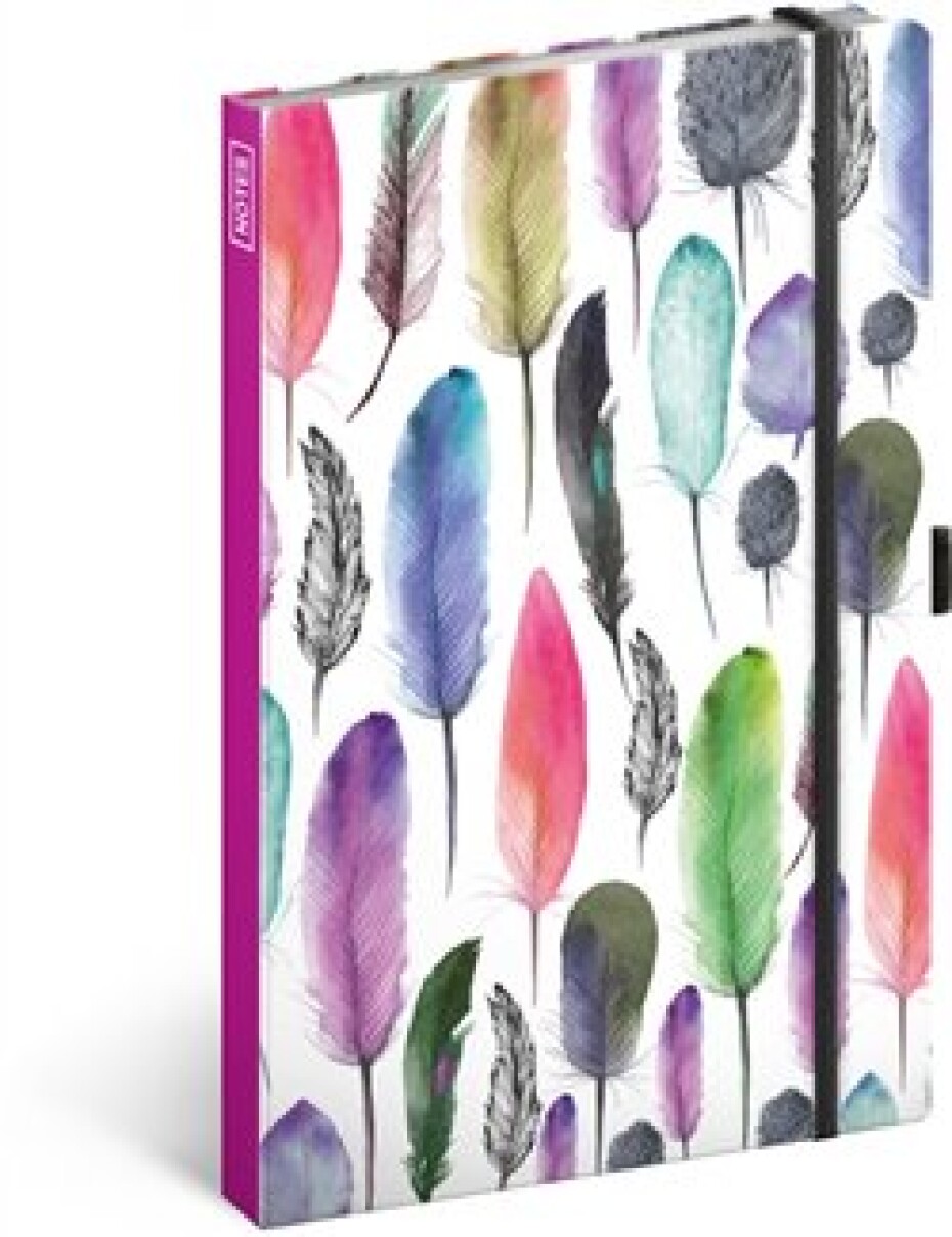 Presco Group Notes Peříčka linkovaný, 13 × 21 cm - main (0)