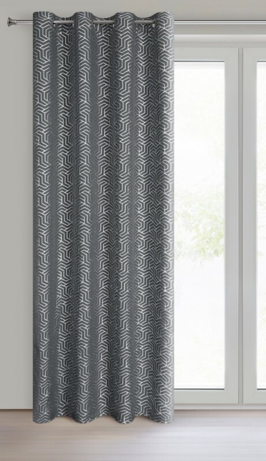 ArtFir Závěs SEMI K | šedá/stříbrná 140 x 250 cm - main (1)