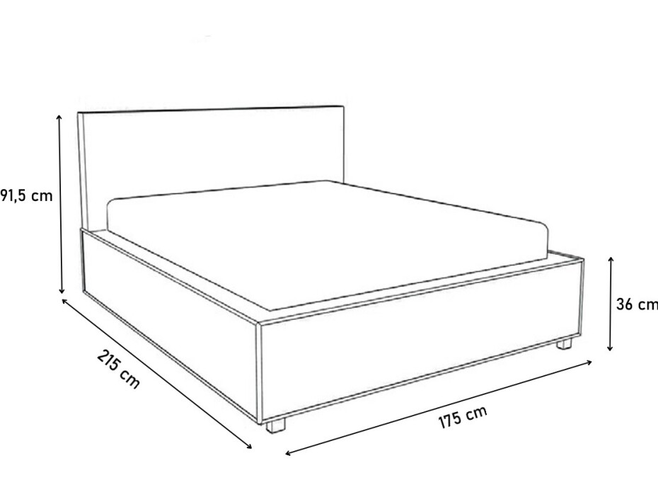 ArtGiB Manželská postel CALABRINI C-06 | černá 160 x 200 cm - main (7)