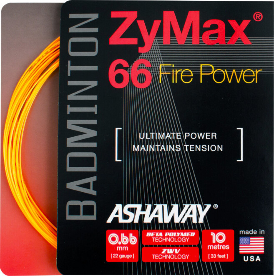 Badmintonový výplet Ashaway  ZyMax 66 Fire Power Orange - main (0)