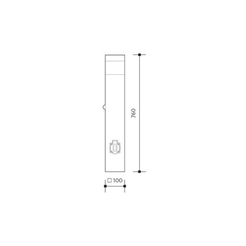 Panlux VOS-E14 Zahradní svítidlo s pohybovým senzorem Gard antracit, 76 cm - main (2)