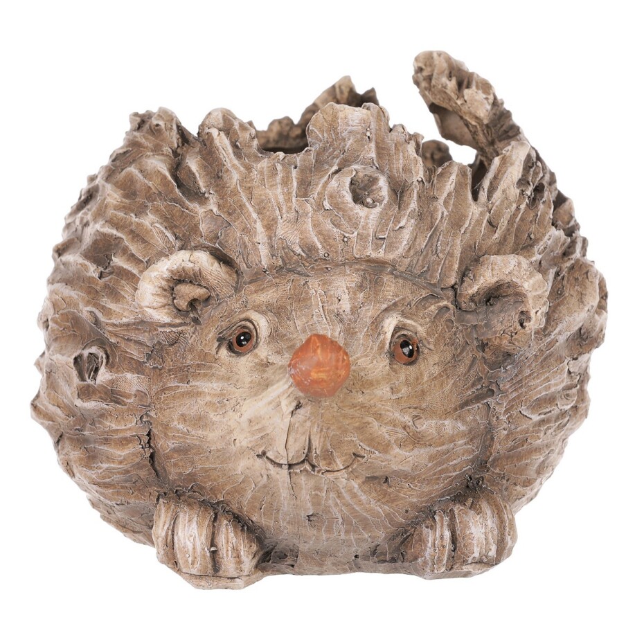Obal na květiny Ježek. 19 x 10 x 13 cm, polyresin - main (1)