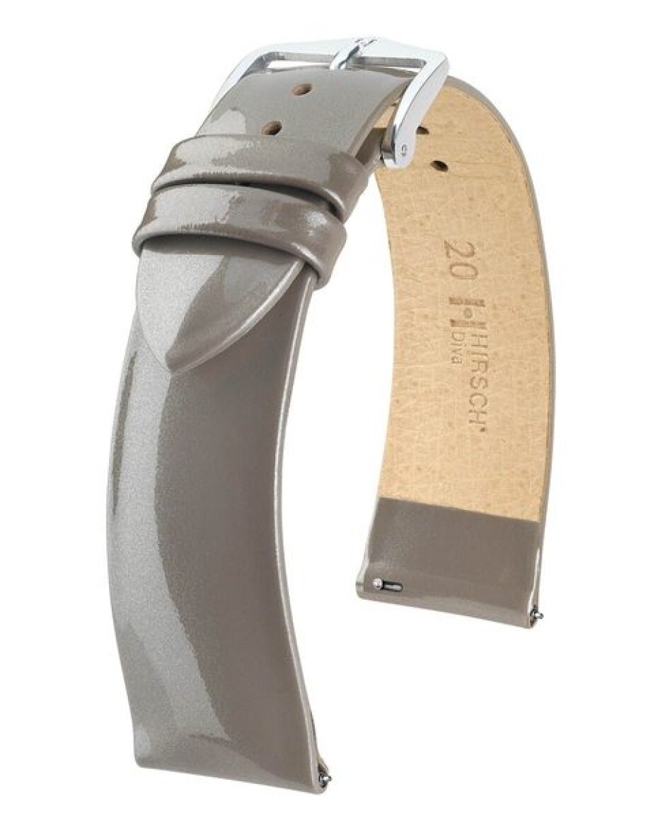 Řemínek Hirsch Diva - šedý - 18 mm - M – Střední délka - 16 mm - Stříbrná - main (0)