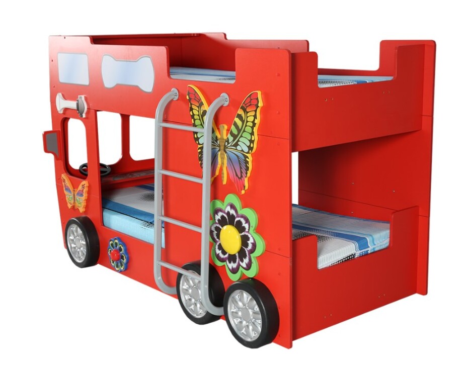 Artplast Dětská patrová postel HAPPY BUS | červený 90 x 190 cm - main (4)