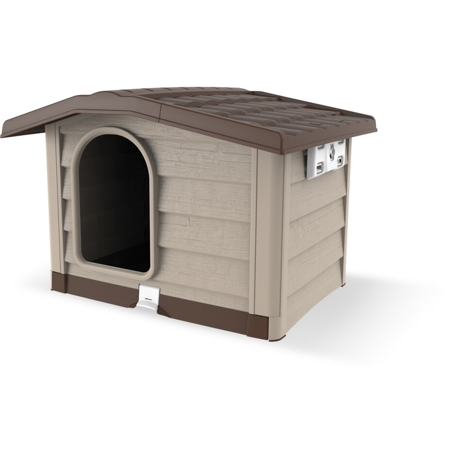 Psí bouda Bungalow béžová, 89 x 75 x 62 cm  - main (0)