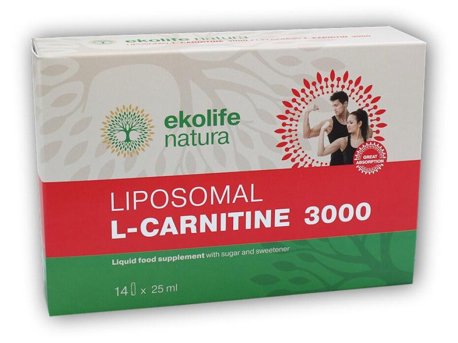 Ekolife Natura Liposomal L-Carnitine 3000mg 14 x 25ml - main (0)