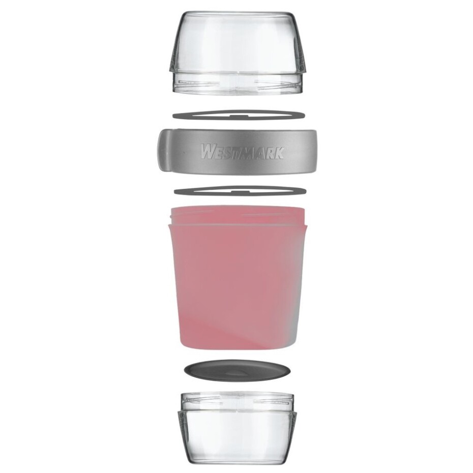Westmark Třídílná dóza na jídlo, 1150 ml, růžová - main (1)