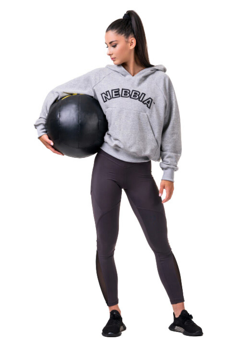Dámská mikina Nebbia Hero Iconic hoodie light grey S - main (4)