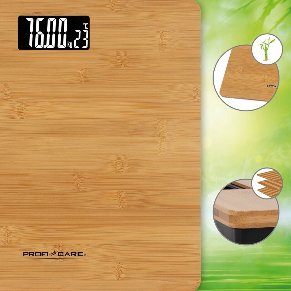 ProfiCare PW 3103 osobní váha Bamboo - main (5)