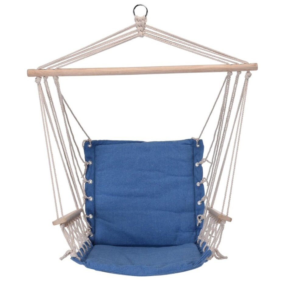 Závěsné houpací křeslo Comfortable modrá, 100 x 53 cm - main (0)