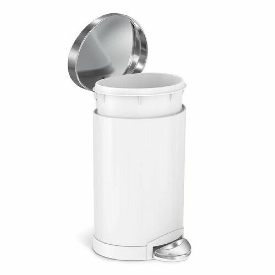 Simplehuman Pedálový půlkulatý koš 6 l, bílá - main (3)