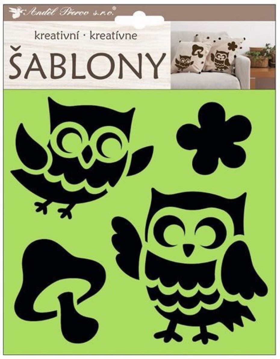 Kreativní šablony - sovičky 18 x 17,5 cm - main (0)