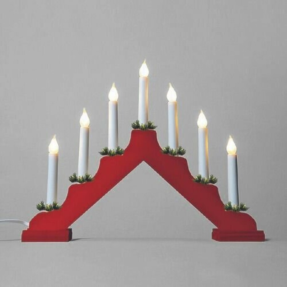Adventní svícen s taženou žárovkou LED Filament, červená - main (0)