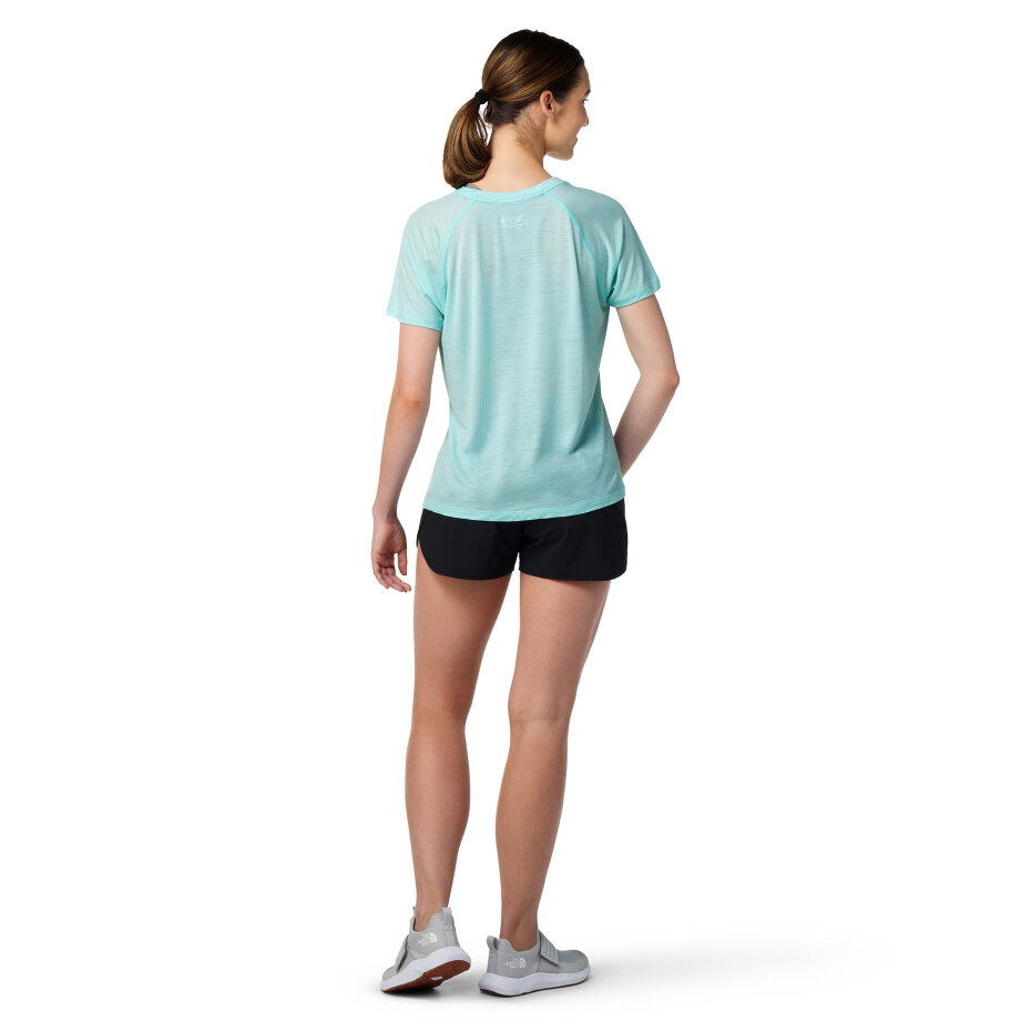 Smartwool Dámské Merino Sport 120 Short Sleeve Bleached aqua heather modrá - main (2)