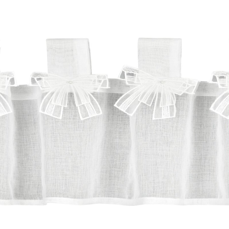 ArtFir Krátká záclona ALEXANDRA PU | bílá 150 x 30 cm - main (2)