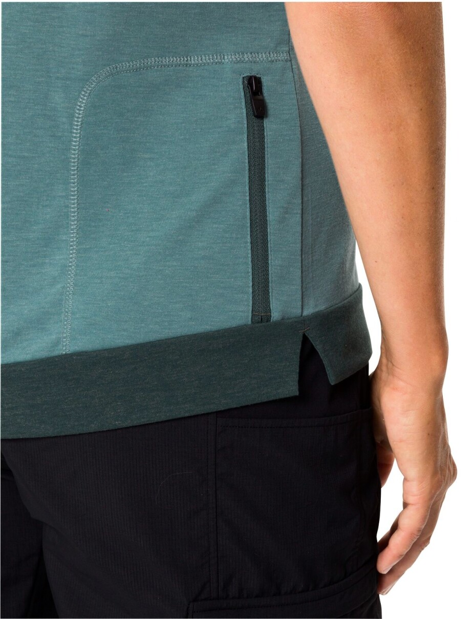 Dámský cyklistický dres VAUDE  Altissimo Q-Zip Shirt Dusty moss 38 - main (3)