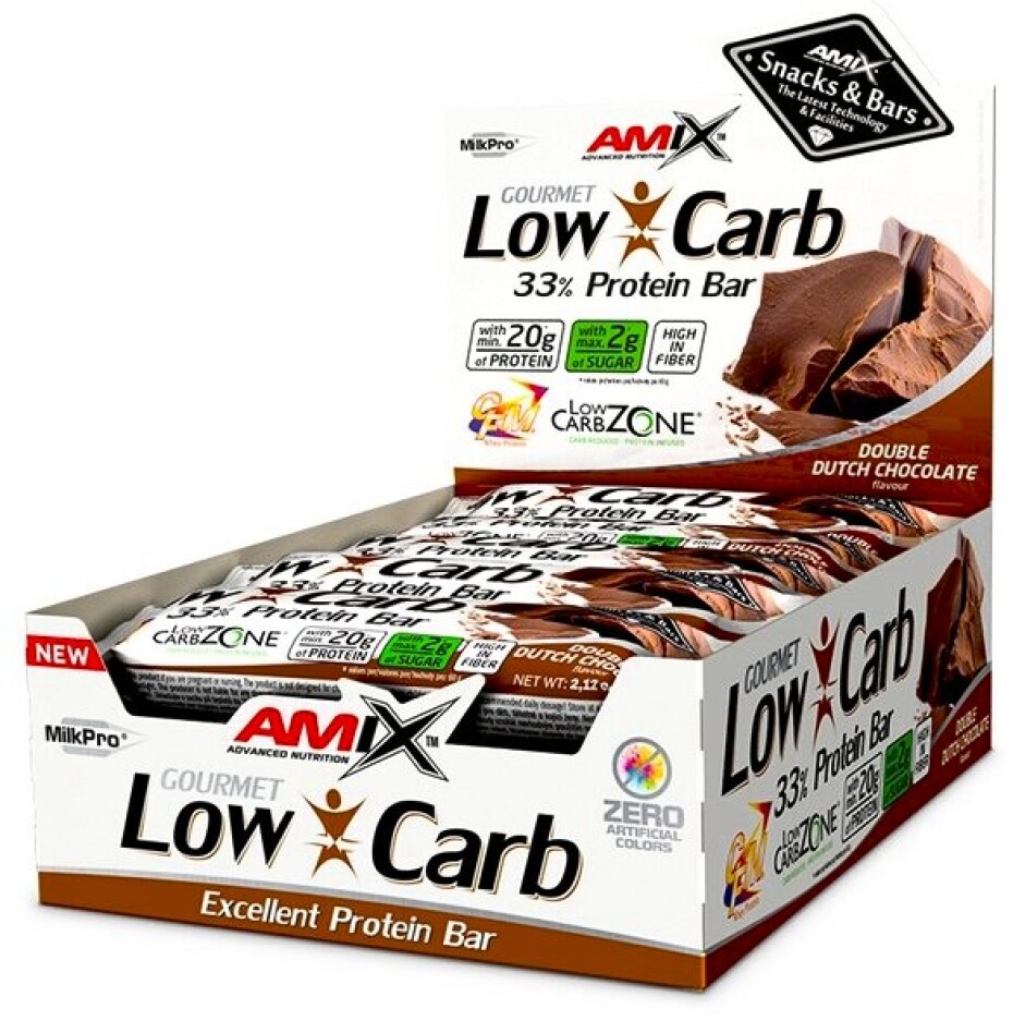 Amix Nutrition Low-Carb 33% Protein Bar 60 g karamel - nugát - main (1)