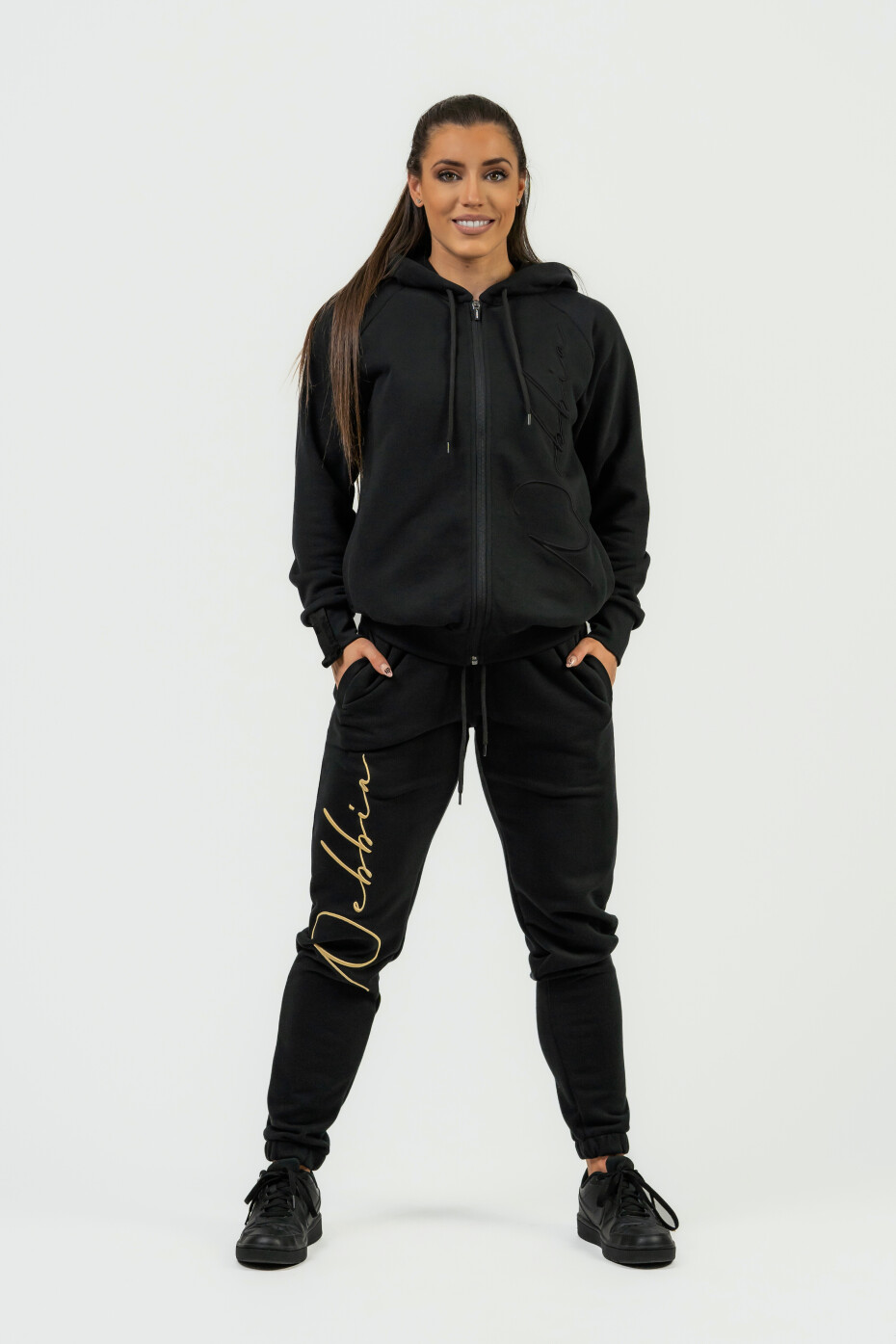 Dámská mikina Nebbia Intense DÁMSKÁ SPORTOVNÍ MIKINA S KAPUCÍ INTENSE SIGNATURE 845 Black XS - main (0)