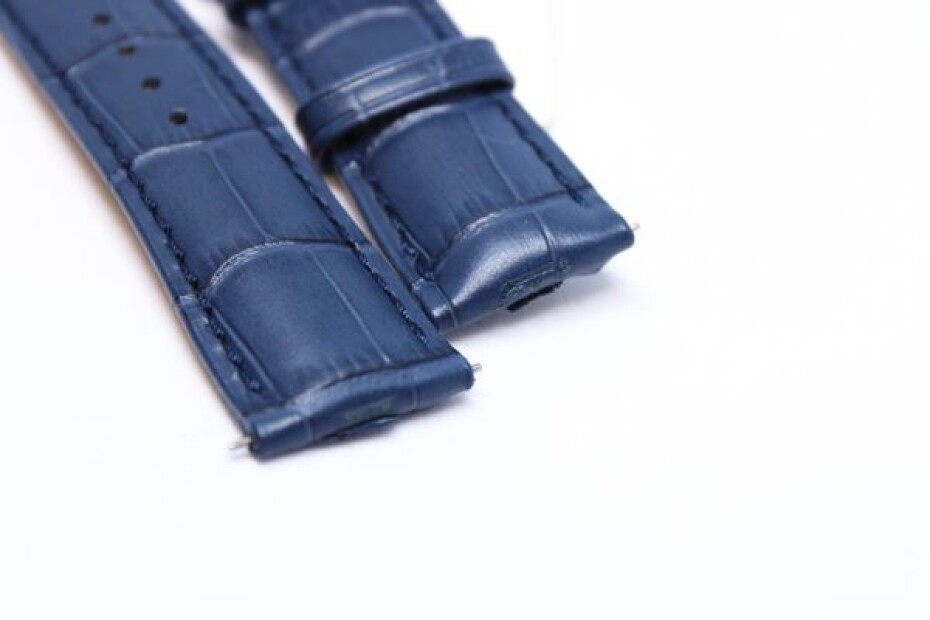 Řemínek Hirsch Duke - modrý, 20 mm S – Kratší délka spona 18 mm Stříbrná - Bazar - 20 mm - S – Kratší délka - 18 mm - Stříbrná - main (4)
