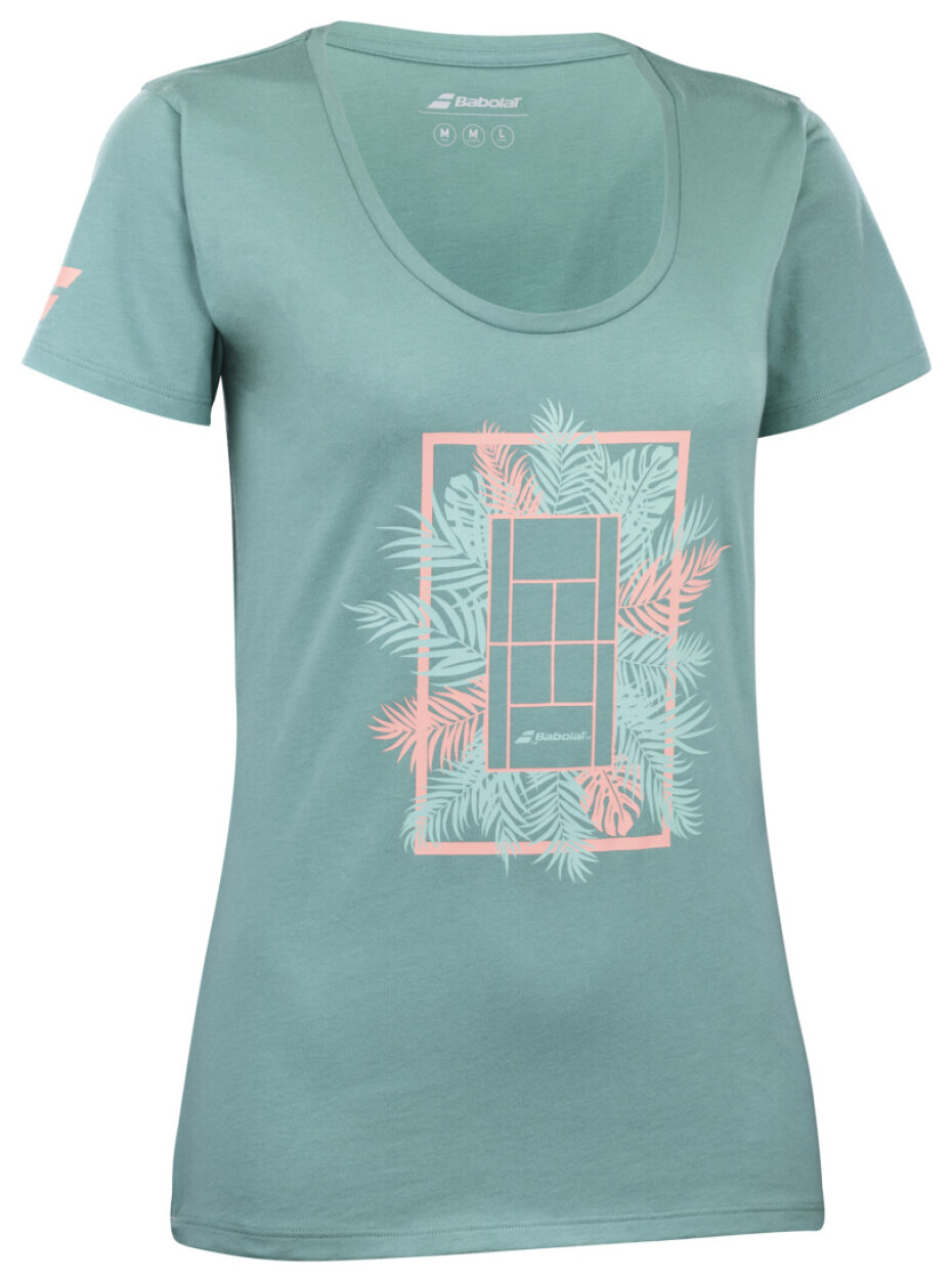 Dámské tričko Babolat  Exercise Message Tee Women Trellis M - main (2)