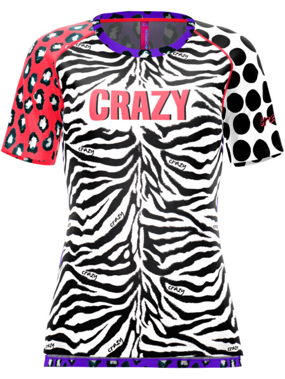 Dámské tričko Crazy Idea  Mountain Flash Black/Zebra L - main (0)