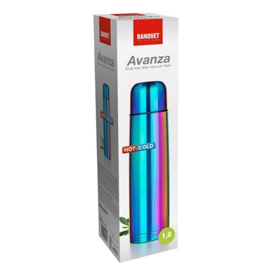 Banquet Termoska nerezová AVANZA 1,0 l, duhová matná, 1 l - main (1)