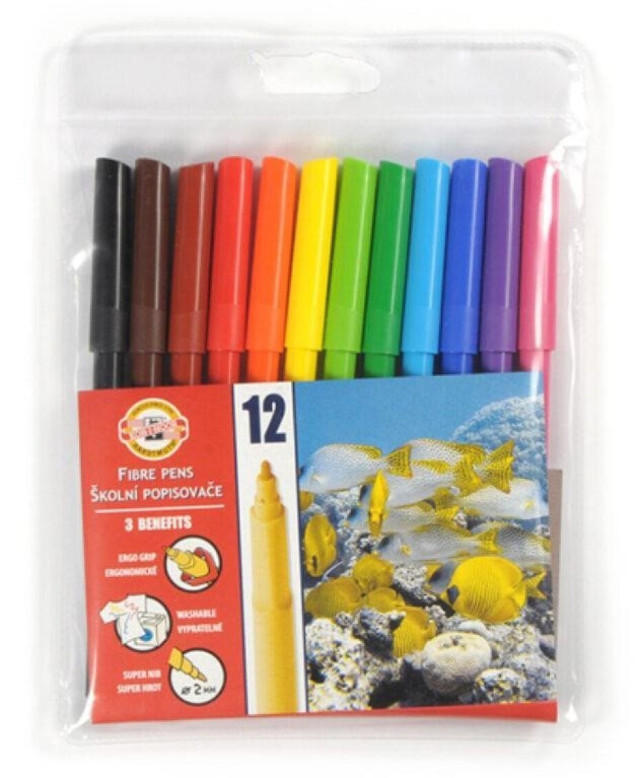 Koh-i-noor školní popisovače/fixy 12 ks - main (0)