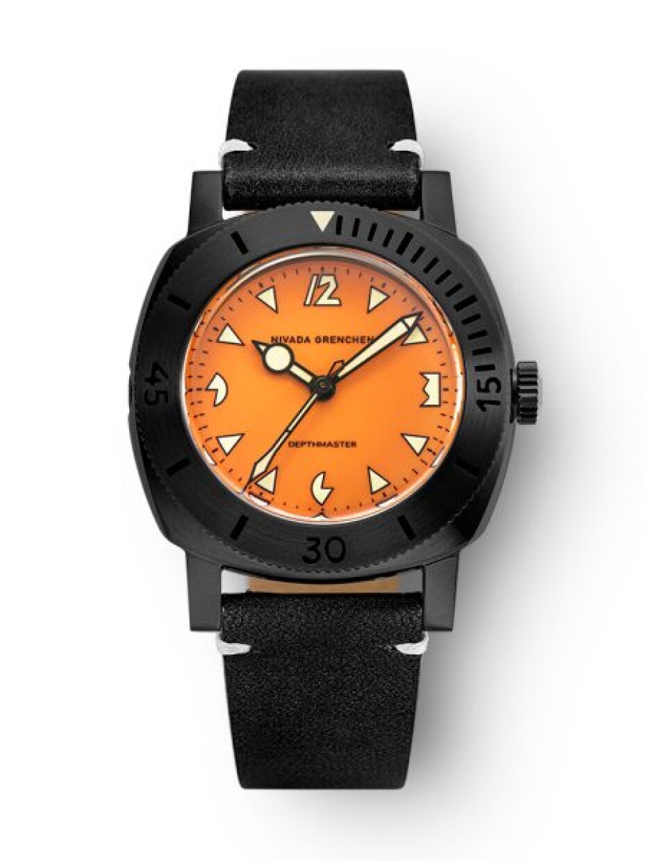 Nivada Grenchen Depthmaster Black Pumpkin - Beads of Rice - main (3)