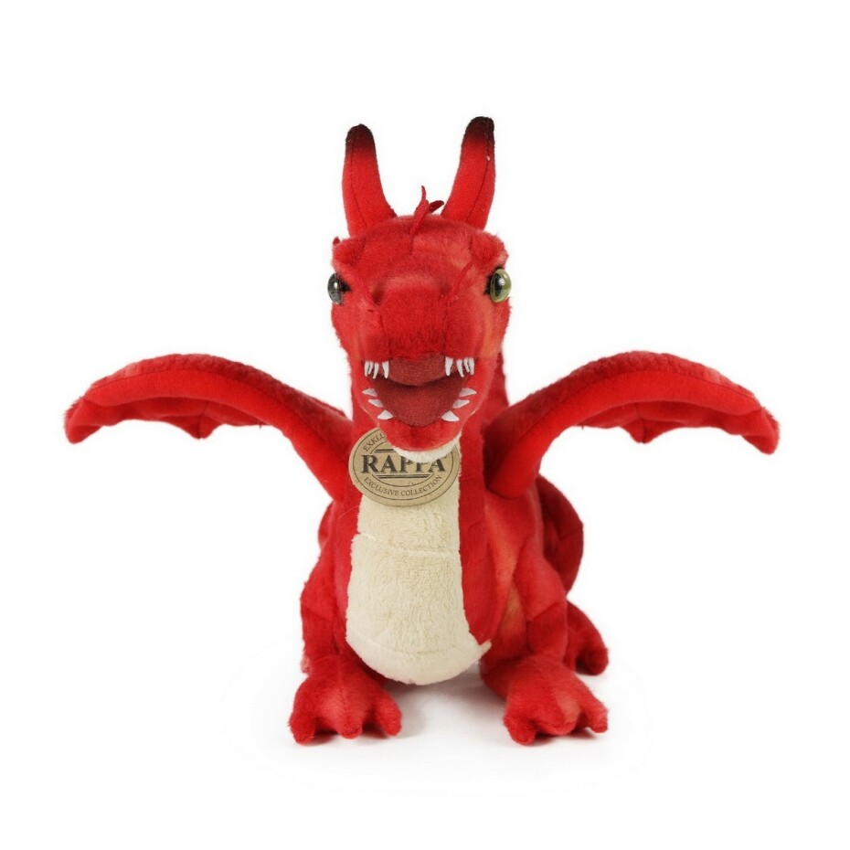 Rappa Plyšový drak, 40 cm červený ECO-FRIENDLY - main (1)