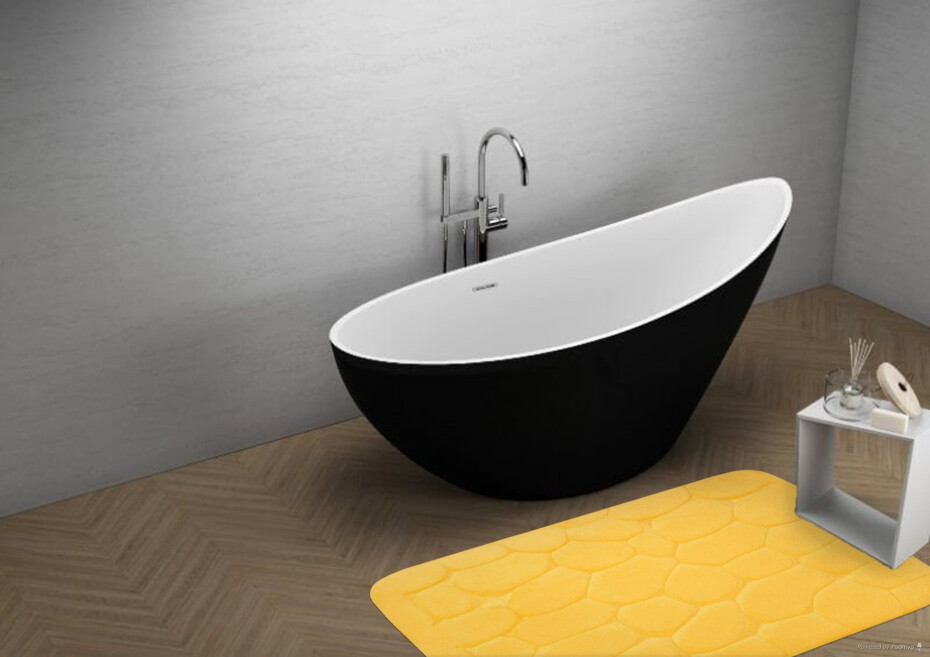 BO-MA Protiskluzová koupelnová předložka 3D 0133 yellow - 50x80 cm - main (1)