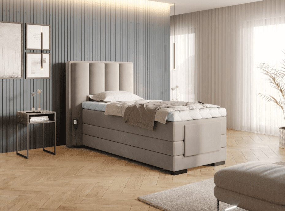 Artelta Manželská postel VEROS Boxspring | elektrická polohovatelná 90 x 200 cm Barva: Lukso 40 - main (1)