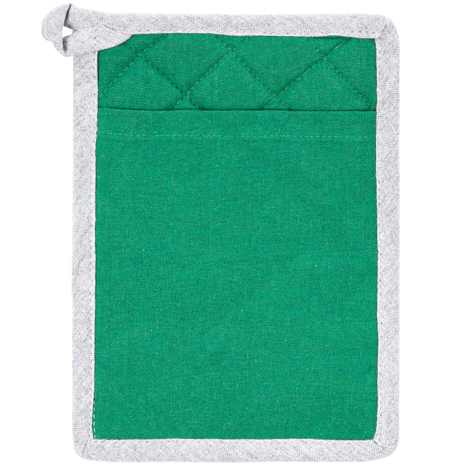 Trade Concept Chňapka a podložka Heda zelená / šedá, sada 2 ks - main (1)
