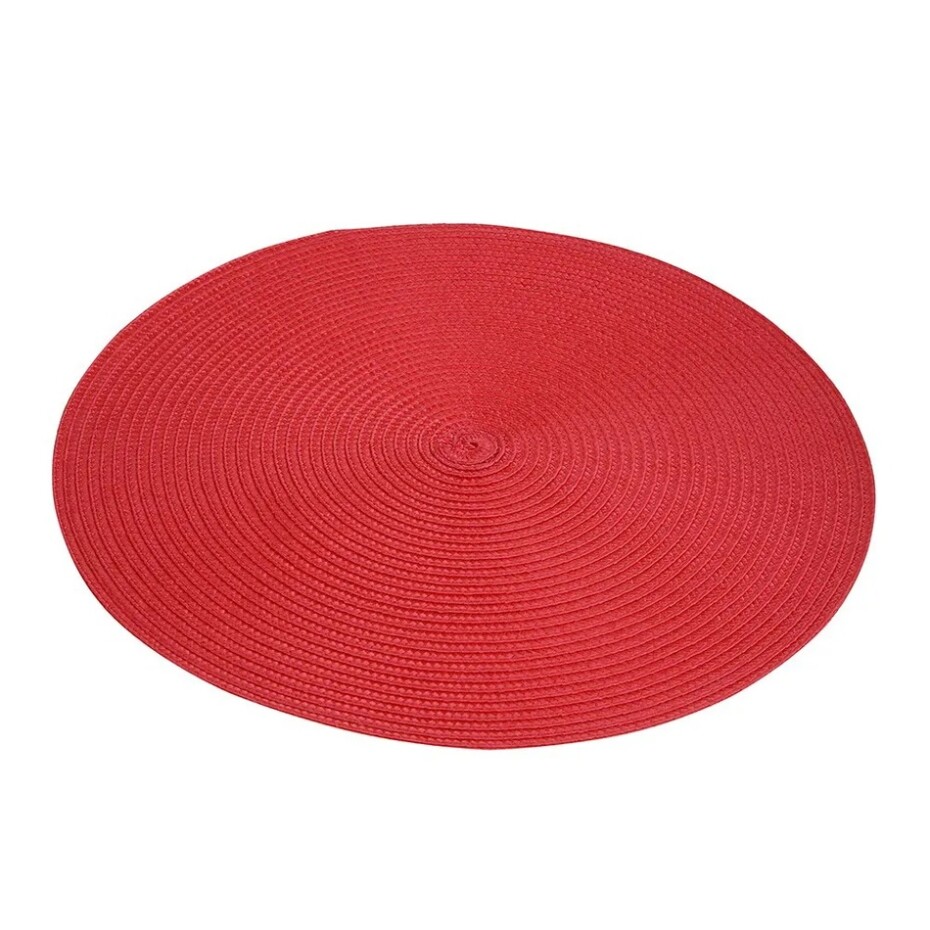 Altom Prostírání Straw červená, pr. 38 cm, sada 4 ks - main (1)