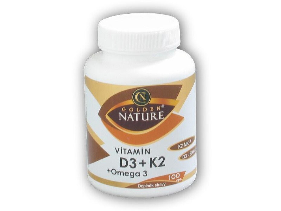 Golden Natur Vitamin D3 + K2 + Omega 3 100 kapslí - main (0)