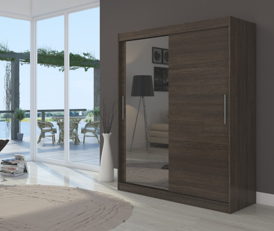 ArtAdrk Šatní skříň BIANCO | 150 cm Barva: Trufla - main (4)