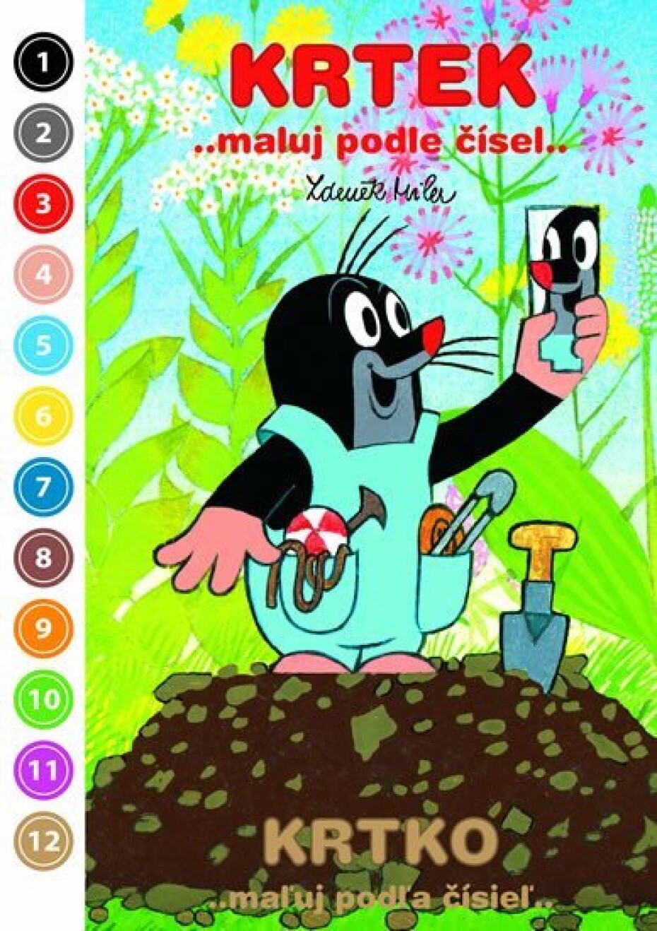 Krtek - Maluj podle čísel - Omalovánky A5 - Zdeněk Miler - main (0)