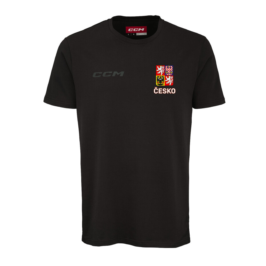Pánské tričko CCM  Core Znak Česko Black  XL - main (0)